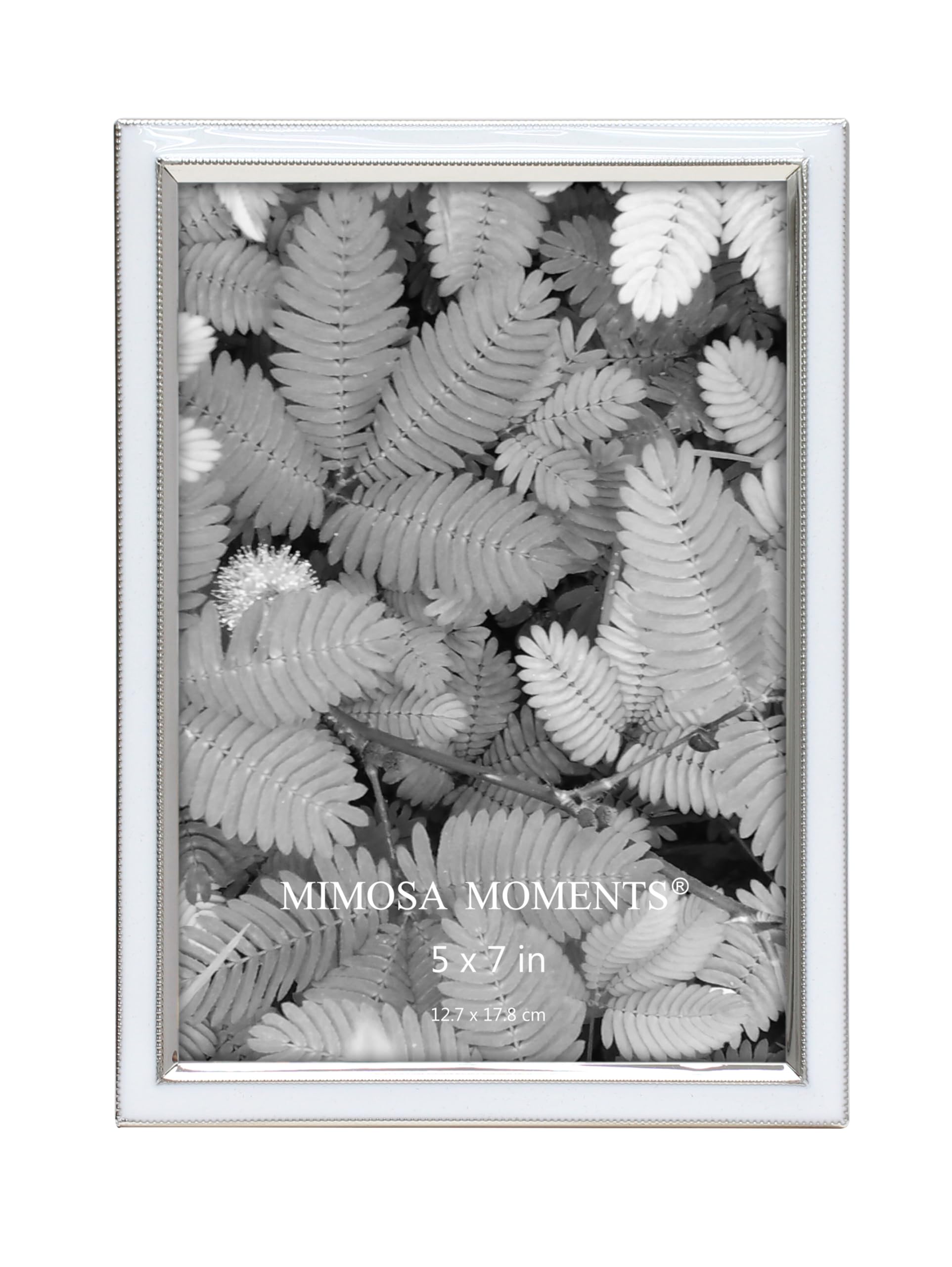 Cadre photo horizontal vertical Tabelop 12,7x17,8 cm en métal argenté pour décoration intérieure