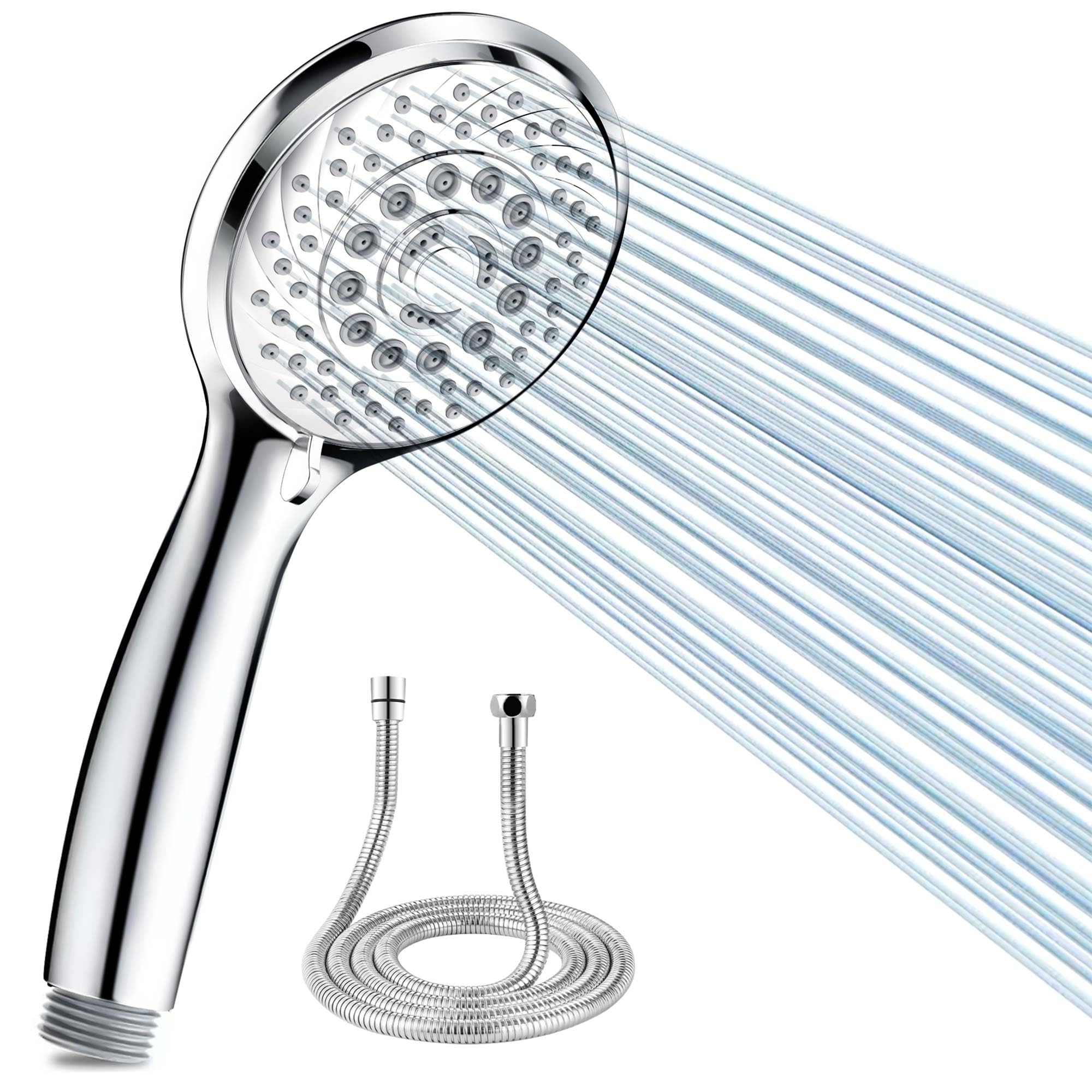 Duschkopf und Schlauch 2 m Hochdruck-Duschköpfe leistungsstark universell wassersparend Handbrause Set mit 6 Sprühmodi