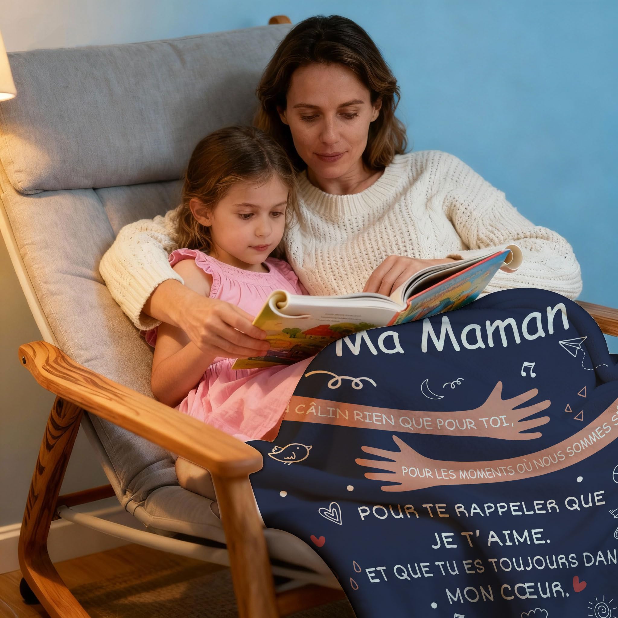 Amorea À Mon Papa C’est Un câlin Rien Que pour Te rappeler Que Je t’Aime Et Que tu ES Toujours dans Mon cœur Couverture pour Papa Père Anniversaire Fête des pères Cadeau de Noël (Papa-a)