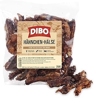 DIBO Hähnchenhälse, 250g-Beutel, der kleine Naturkau-Snack oder Leckerli für Zwischendurch, Hundefutter, Qualitätskauartikel ohne Chemie von DIBO product image