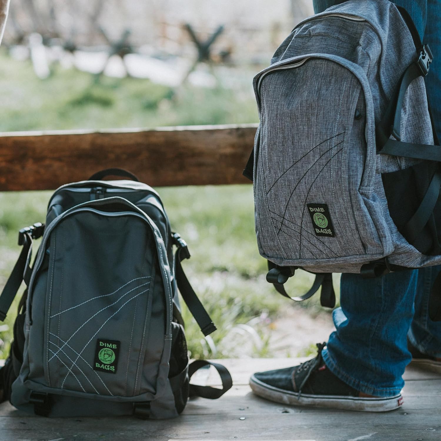 DIME BAGS Backpack For Travel & School, Durable Hempster Material, 9 Storage Compartments & 2 Side Bottle Pockets, Fits 17” Laptop, Adjustable Padded Straps, Hidden Internal Pocket (Earth) - Image 6