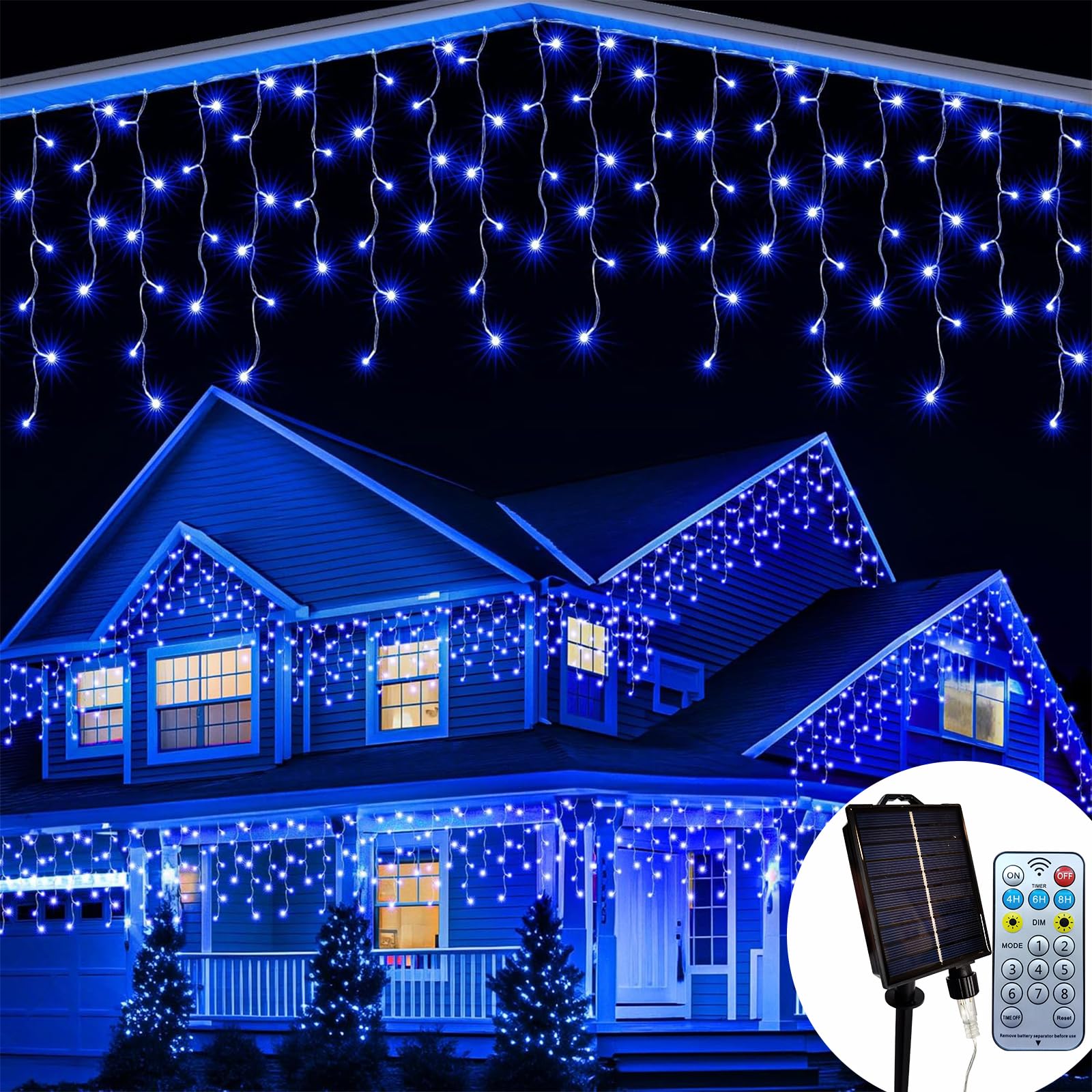 Amazon.co.jp: ソーラー LEDイルミネーションライト 防水10m 400Led