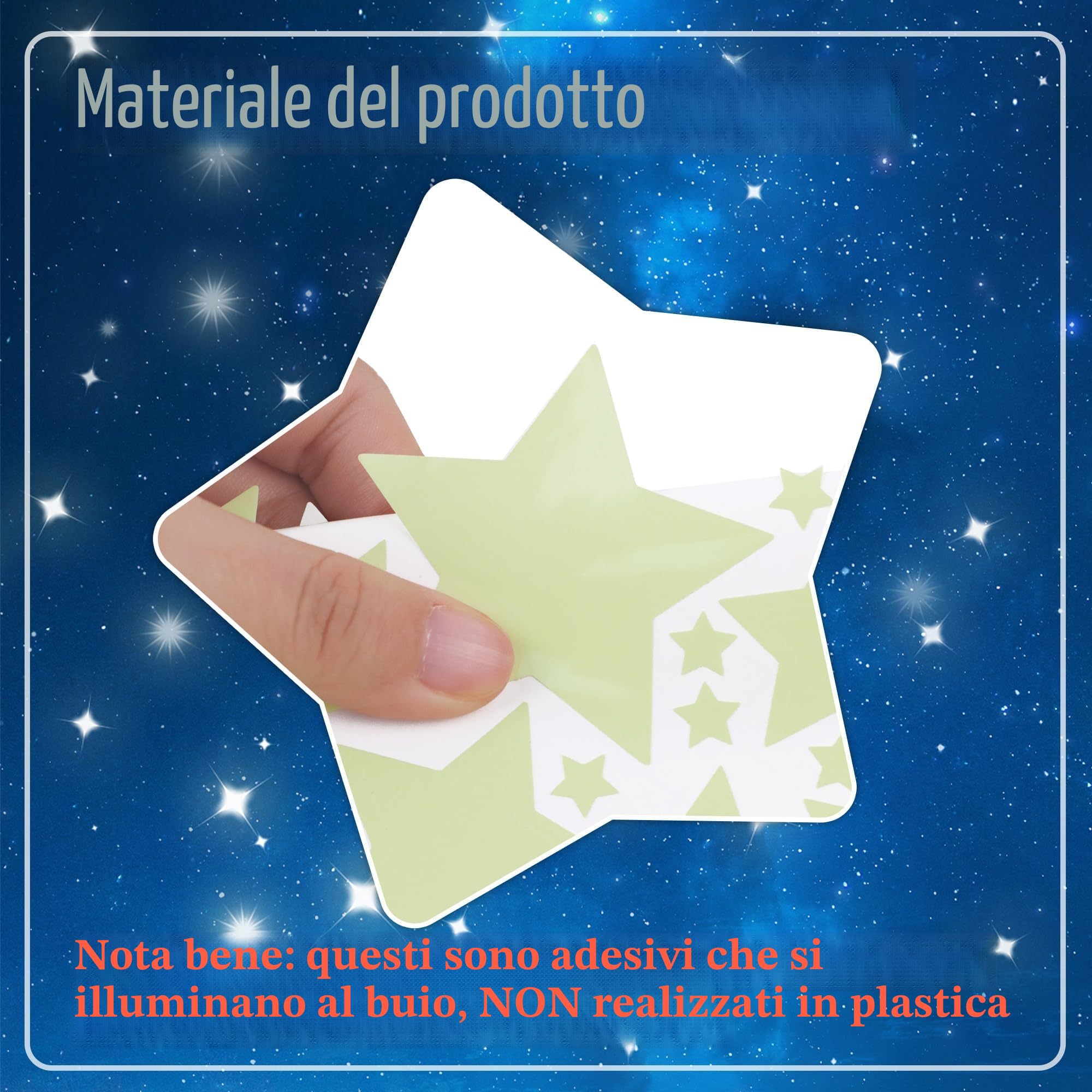 Adesivi Murali Stelle Fluorescenti 512 Pezzi Decorazione per Cameretta