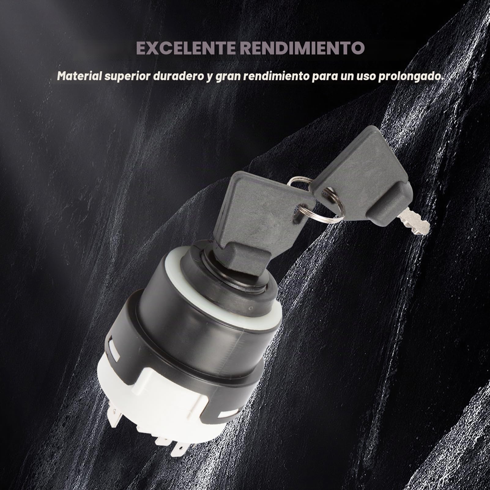 Interruptor de encendido 12/24 V, Clausor de Arranque para Maquinaria Agrícola y de Construcción, apto para Deutz DX 07 Same Case Zettelmeyer Schaeff 2 llaves 14603/603 universal
