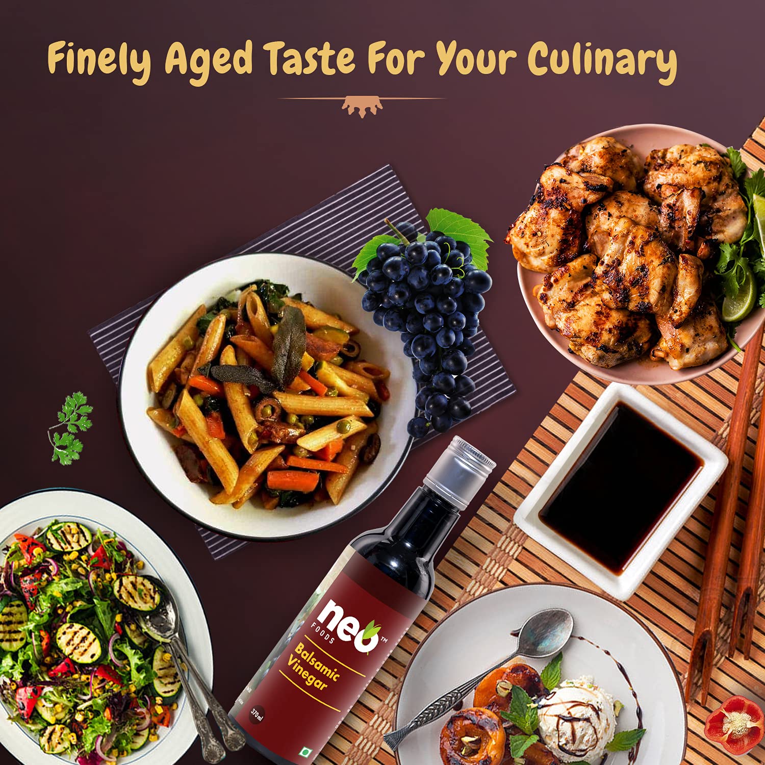 Neo Balsamic Vinegar 370ml I Naturally Made Rich in Nutrient and Antioxidants I Good For Hair & Skin - Image 6 thumbnail