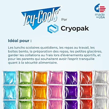 ICY-COOLS Reusable Ice Packs for Coolers - Flexible Ice Sheets, Flat and Long-Lasting for Camping or Lunch Boxes, 10x15 & 8x12, 1 or 3 Pack
