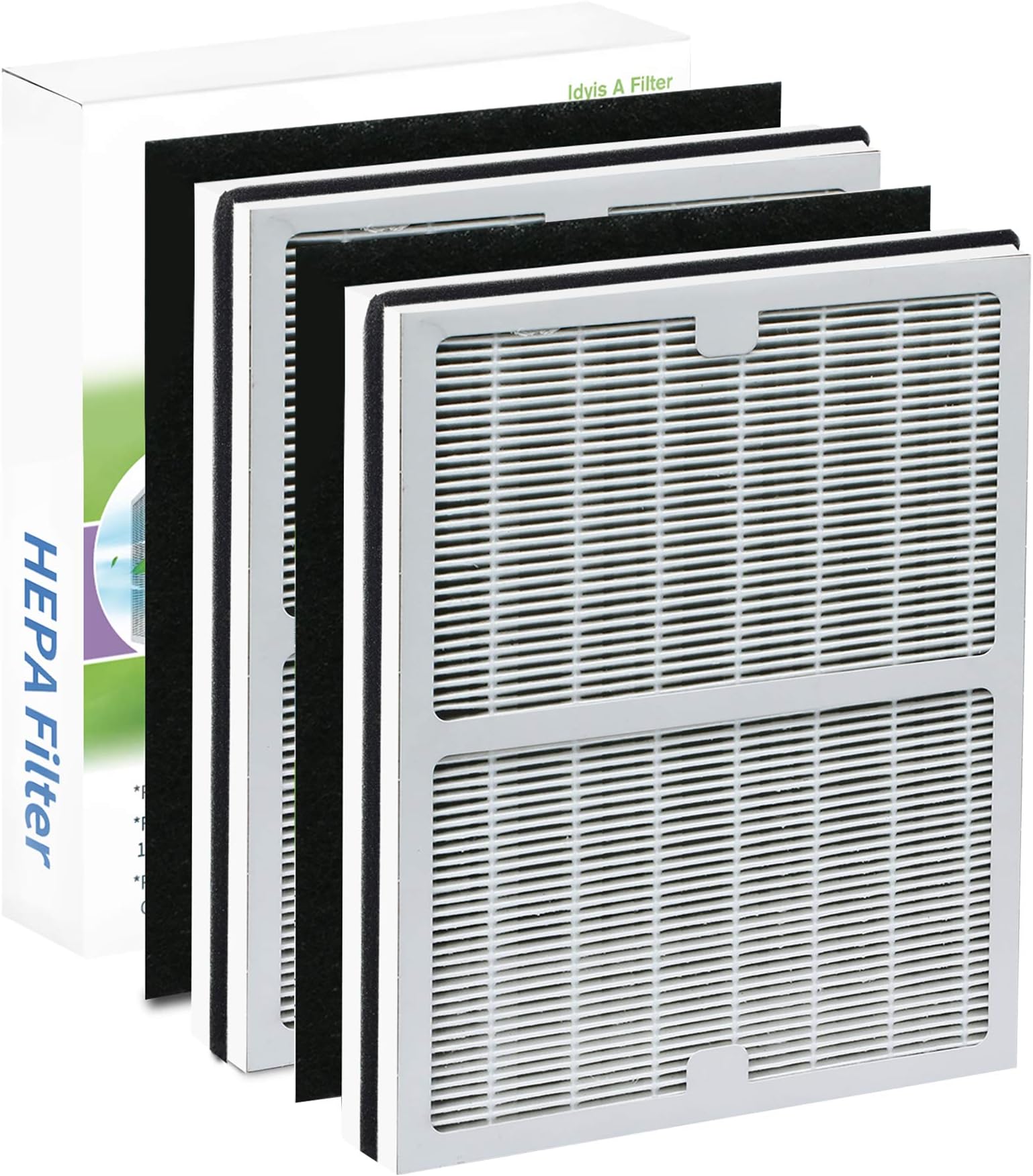 Replacement Idyllis Air Purifier Filters AC-2119, Replacement Idylis A Filters Compatible With Filtrete FAP-C01-A, Idylis Air Purifier AC-2119, IAP-10-100, IAP-10-150, IAPC-10-140,2 Pack