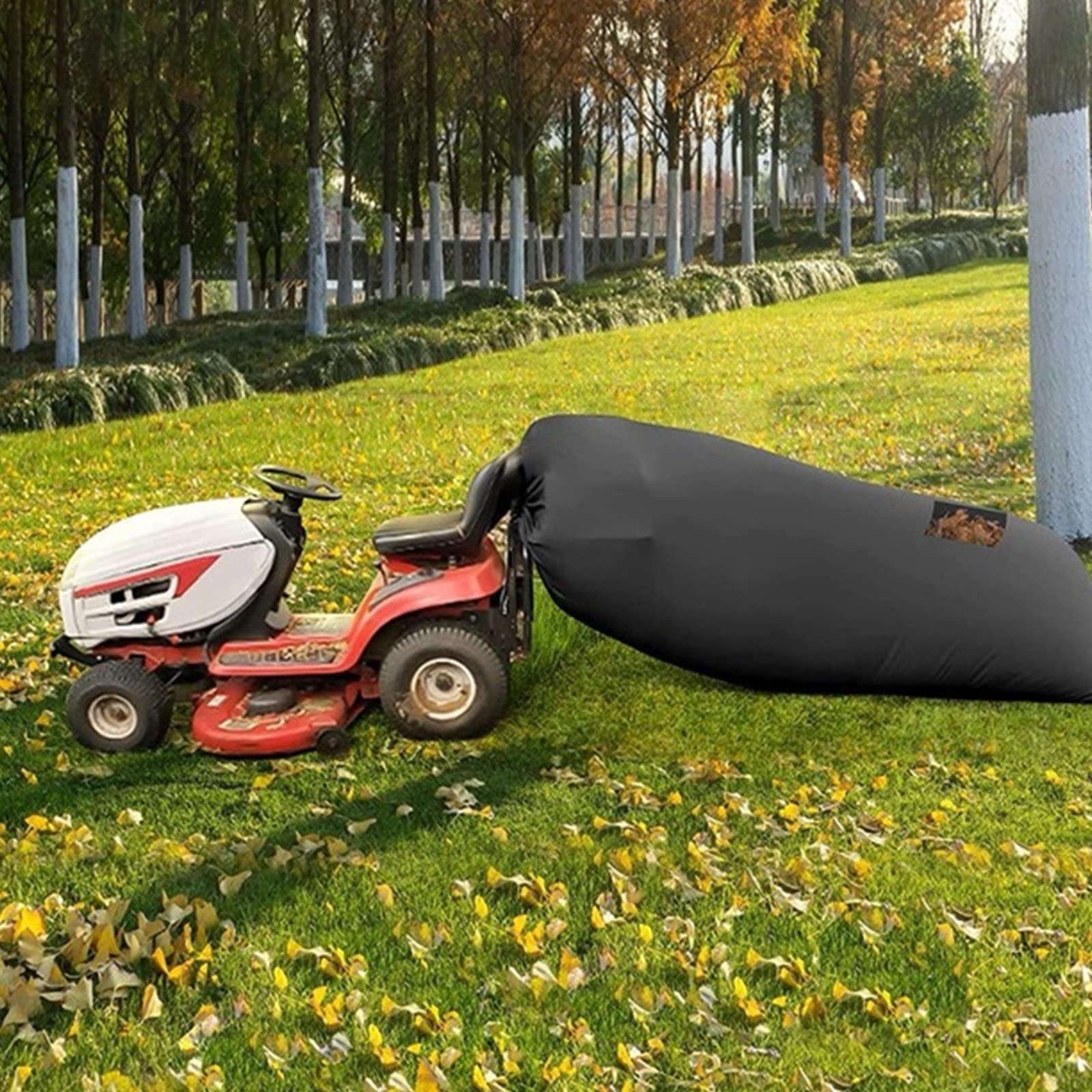 Laubsack, Rasentraktor, Laubsack, Grasfangsack für Rasenmäher, Traktor (200 x 130 cm), große Kapazität, Laubfangtasche für schnelle Blattsammlung