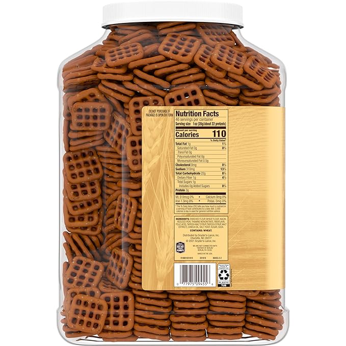 Snyder's of Hanover Pretzel Snaps, Lata de 46 Oz miniatura 4