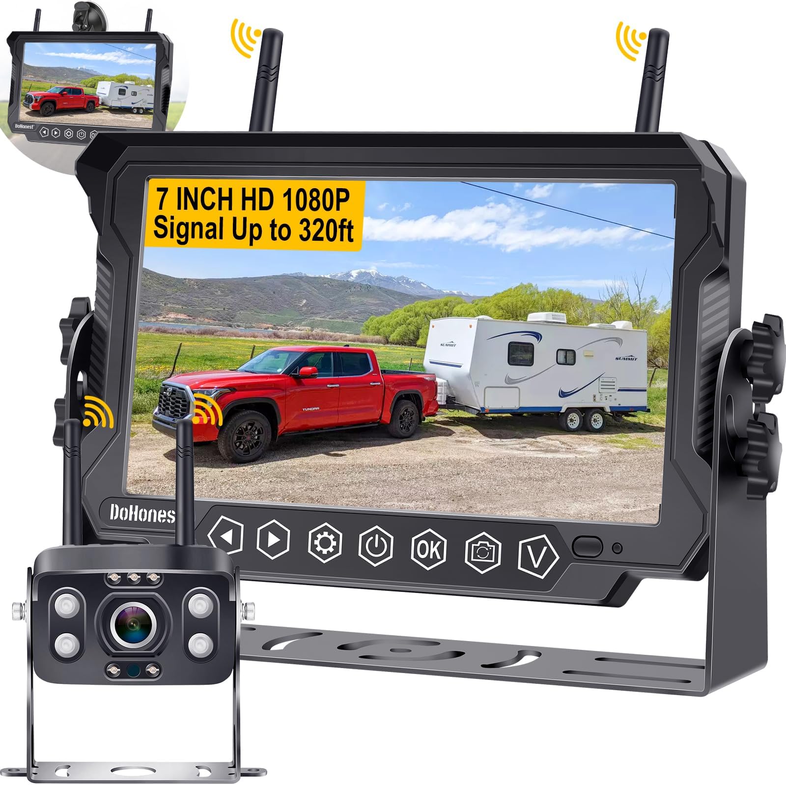 FHD 1080P Digital Wireless Backup Camera for RVs/Trailers/Trucks/Fifth
