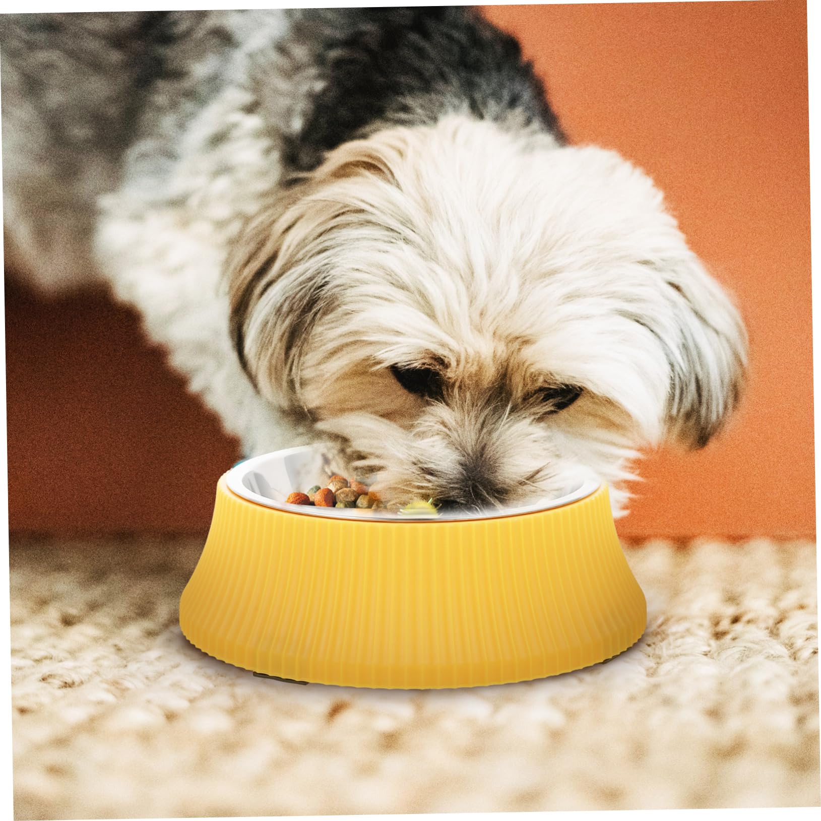 Happyyami Non-Slip Stainless Steel Dog Food Bowl Detachable Design for Easy Cleaning Comfortable Eating for Pets