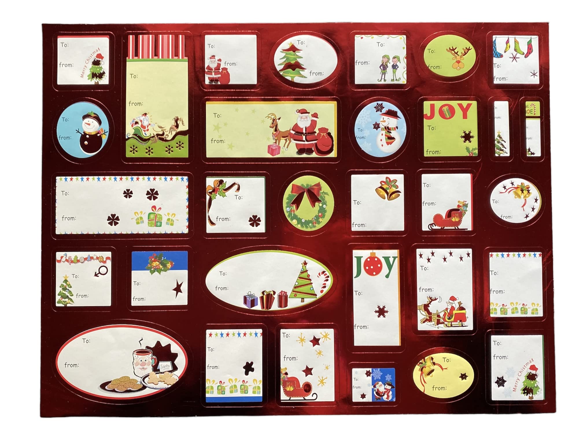 GMM Pack of 120 Christmas Adhesive Labels - Image 4