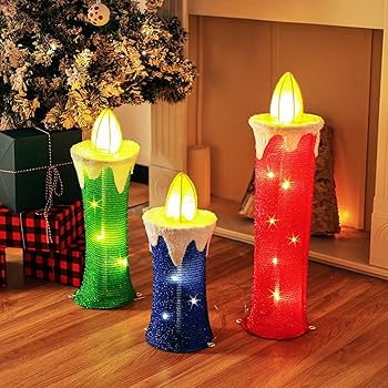 ガーデニング ネイビー ジップ X L Amazon.com: Leinuosen 3 Pcs Large Lighted Outdoor Christmas