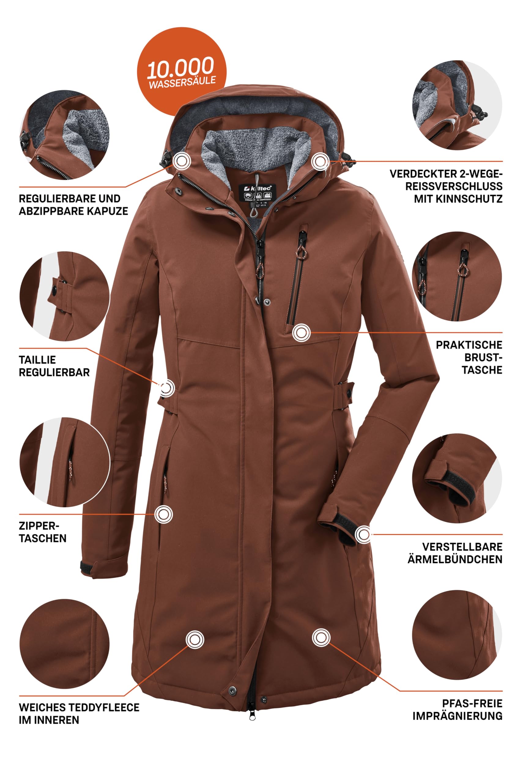 Killtec Damen Funktionsparka KOW 165 WMN PRK wasserdicht winddicht atmungsaktiv