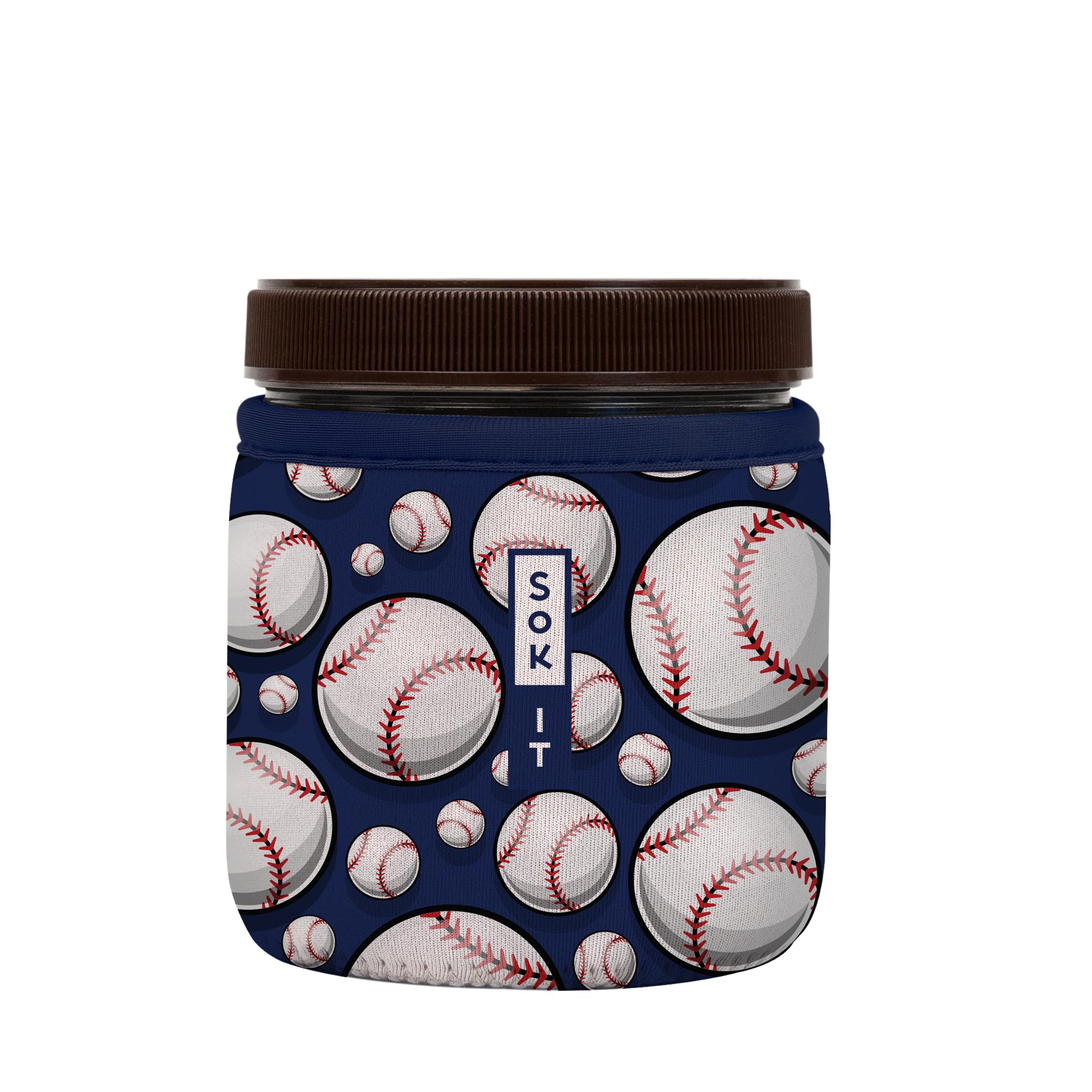 Sok It IceCreamSok Insulated Neoprene Cover (Play Ball, Straight Ice Cream Pints)