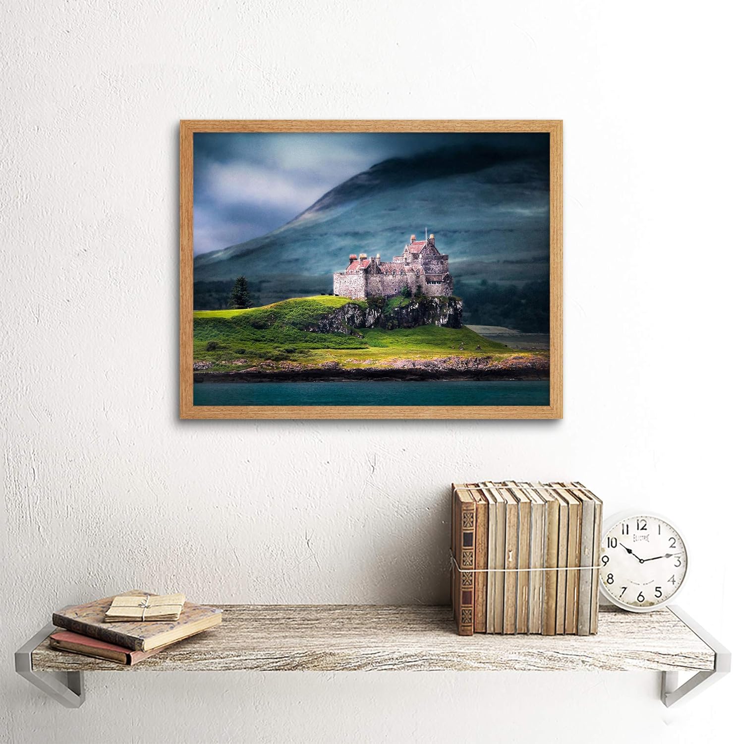 Wee Blue Coo Duart Castle Scotland Isle Mull Art Print Framed Poster Wall Decor 12x16 inch