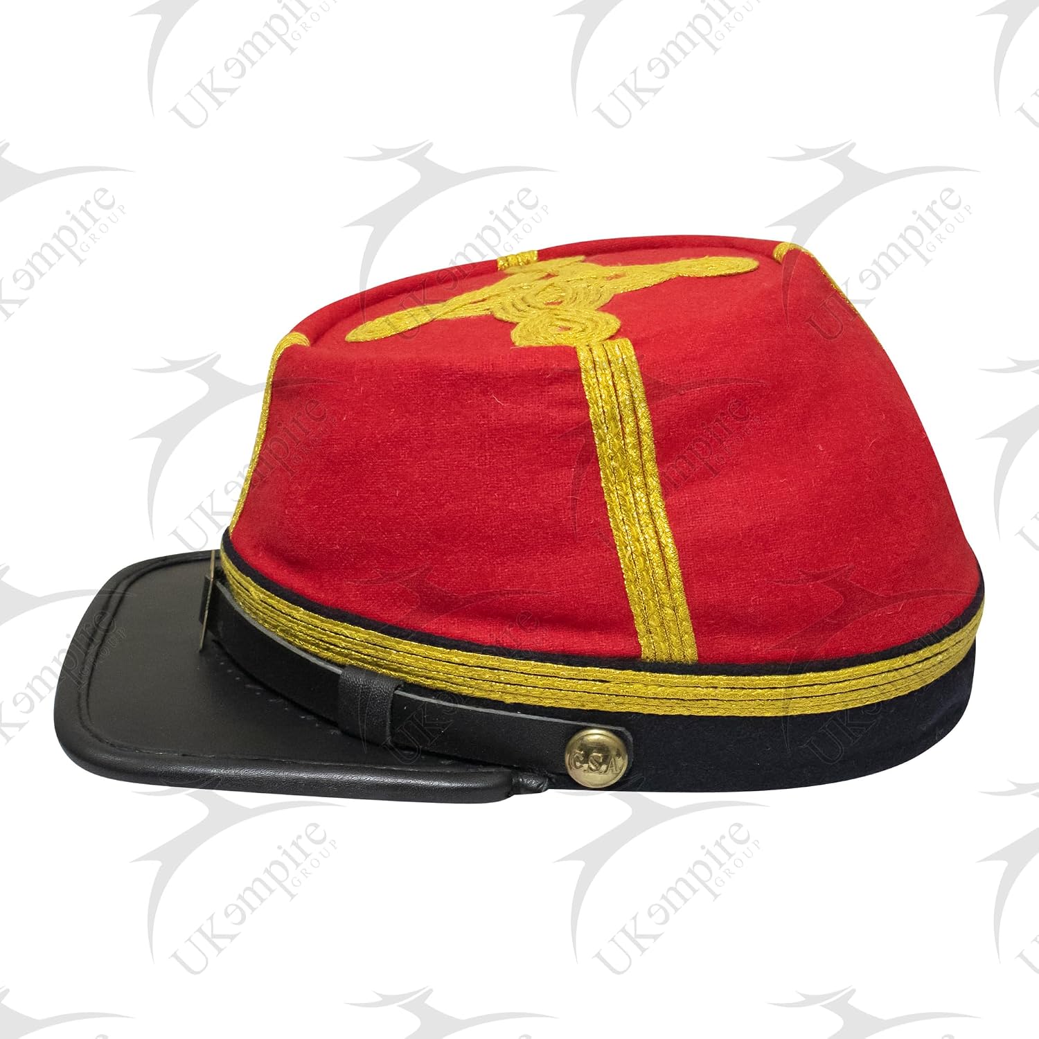American Civil War Officer General Kepi (CSA) Black Band – Artillery Red Wool Hat/Cap
