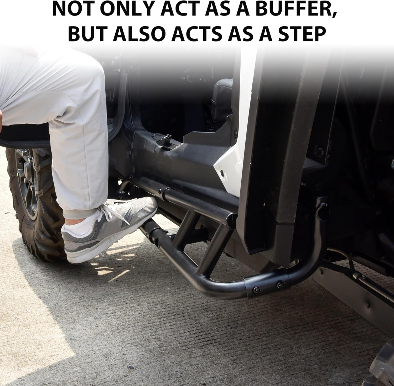 SAUTVS Nerf Bars Rock Sliders for RZR XP 1000 2024 2025+, Combined Side Bumper Protector Guard Side Steps Low Profile Rock Sliders Tree Kickers for Polaris RZR XP 1000 2024 2025+ Accessories - 2 Seat