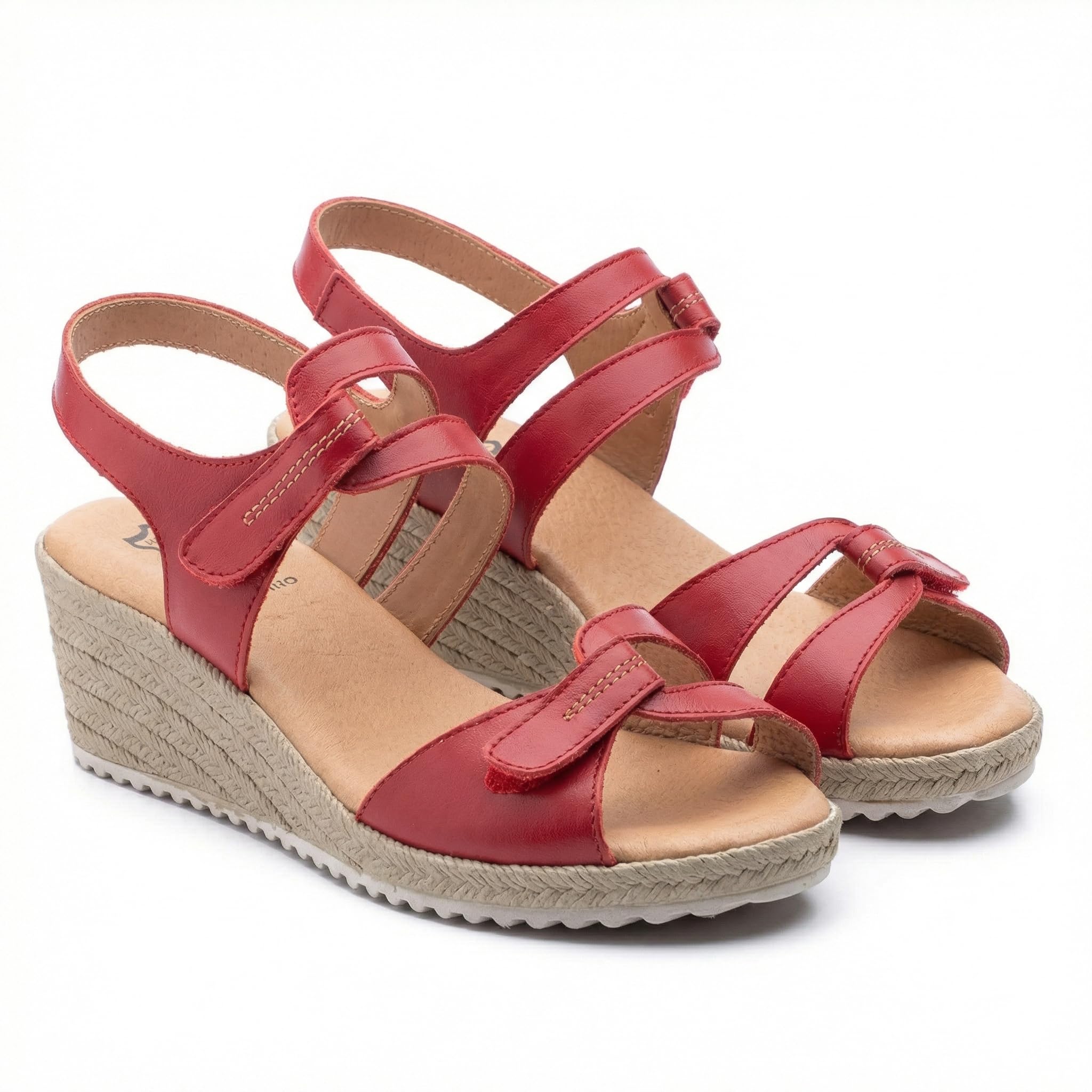Sandalias para Mujer de Cuña Cómodas con Cierre de Velcro Ajustable | Zapatos de Verano Ergonómicos para Caminar, Ciudad y Playa | Fabricadas en España