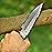 Poshland Hand Forged Damascus Steel Knife with Sheath - Survival, Camping, Tactical, and Outdoor Knife