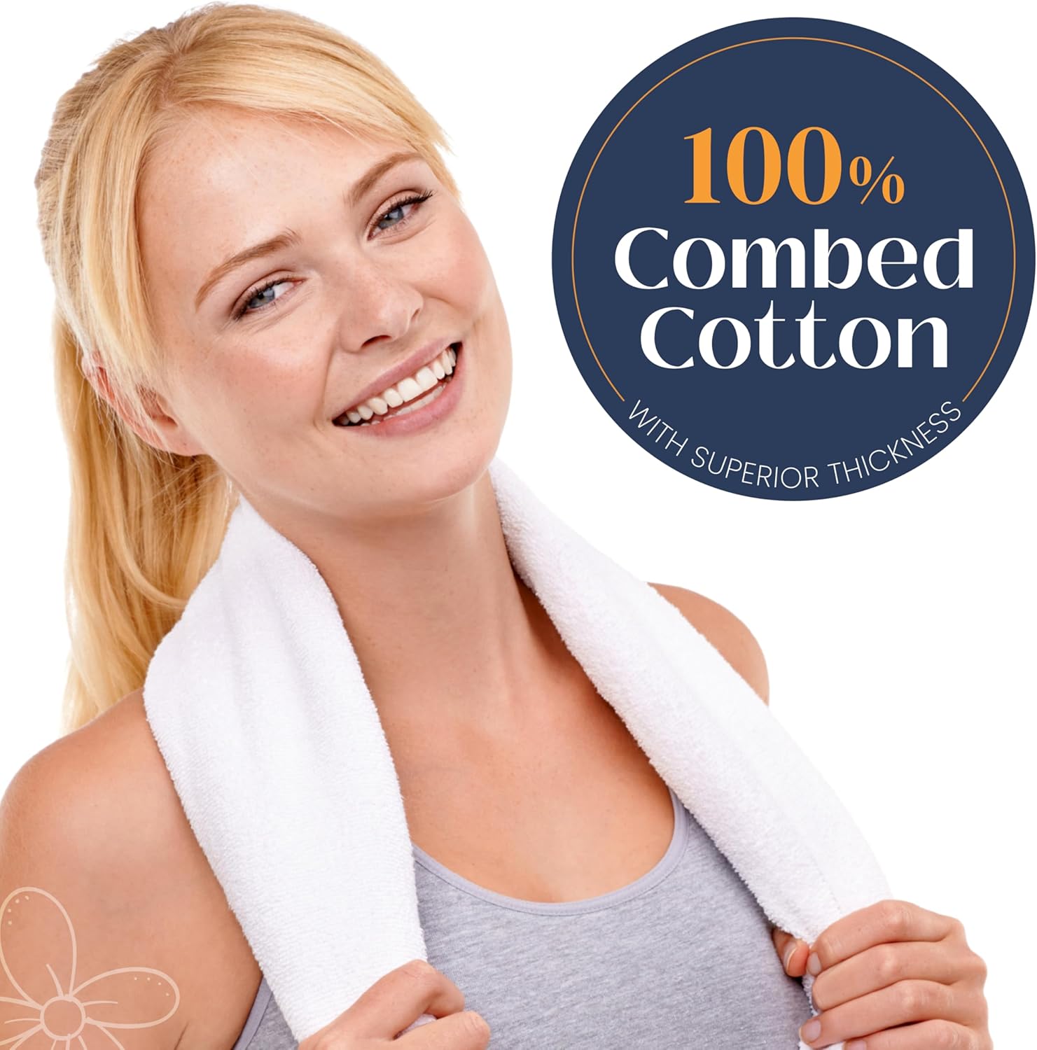 belem Ryotei Luxury Bulk Face Cloths 13x13 Inch – 300 Pack | 2-Ply 100% Combed Cotton Piano Border | Ultra Soft, Highly Absorbent, Durable Hotel Quality Washcloths for Spas, Gyms, Hotels & Resorts