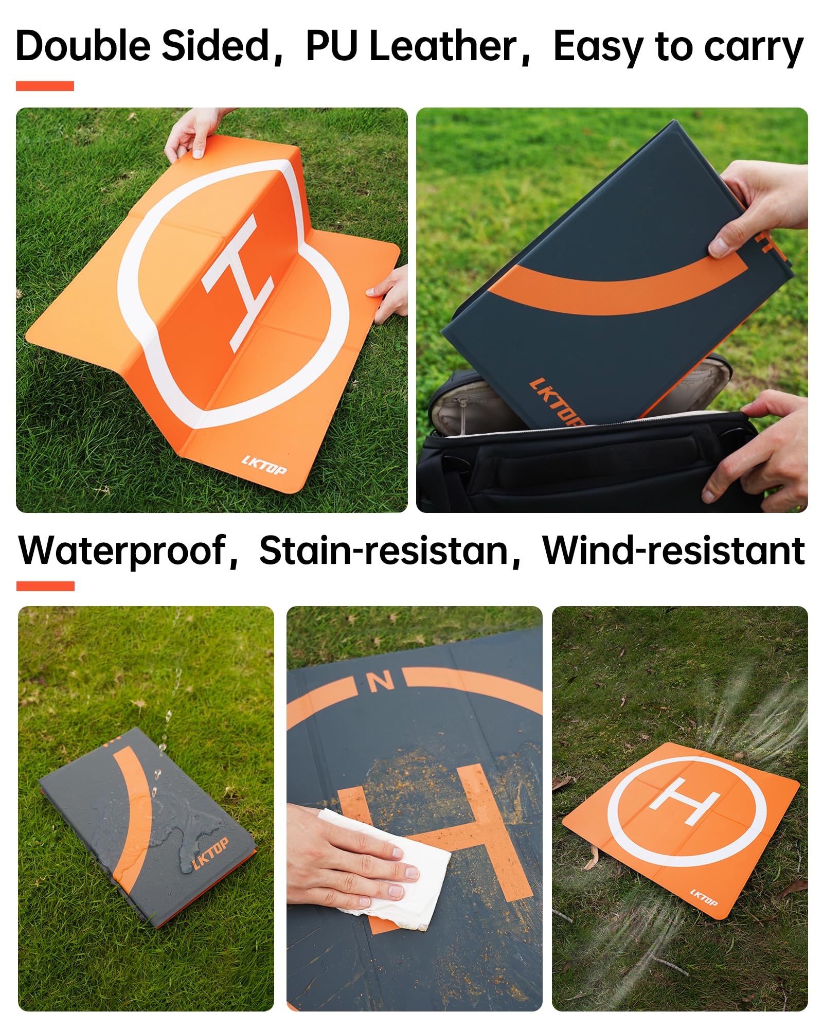 LKTOP Drone Landing Pad Weighted Foldable for DJI/Specta Drone - Image 4