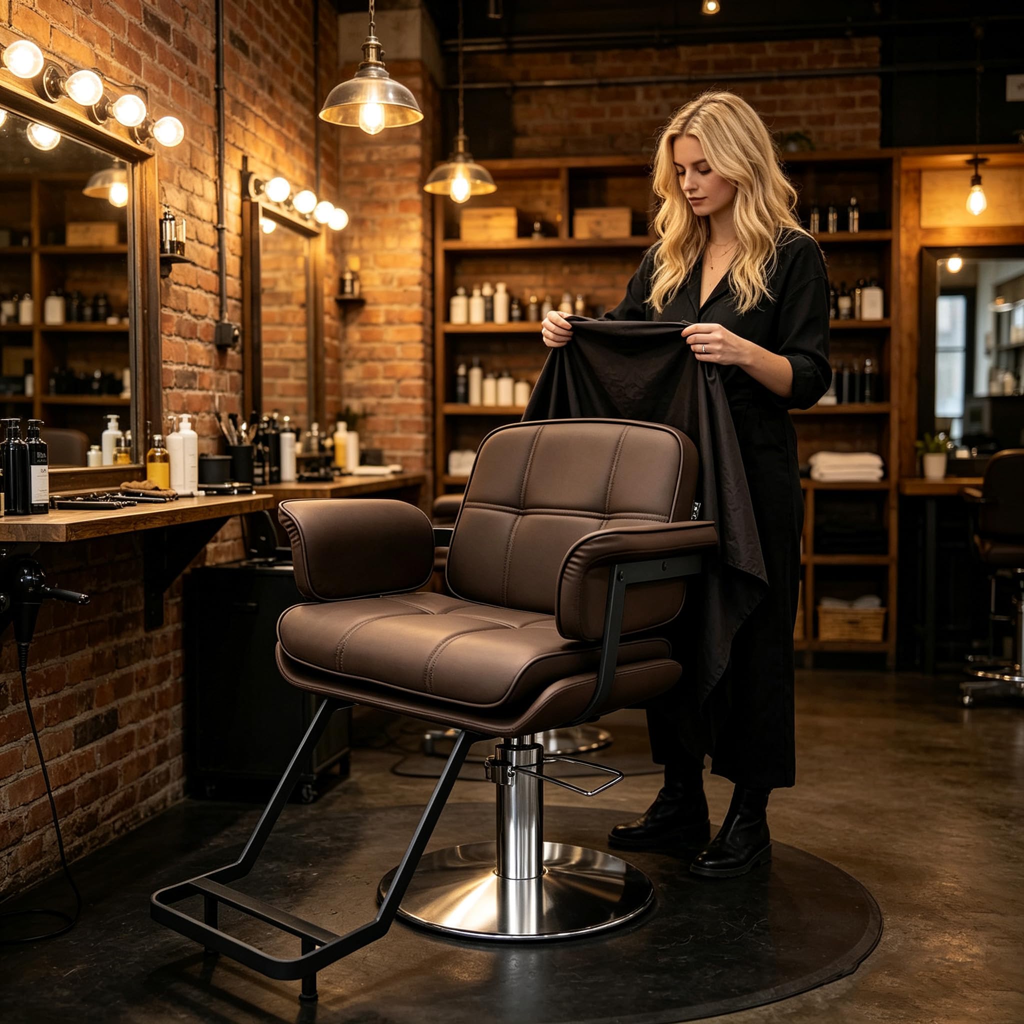 Fotel salonowy rozkładany, fotel fryzjerski, fotel do stylizacji