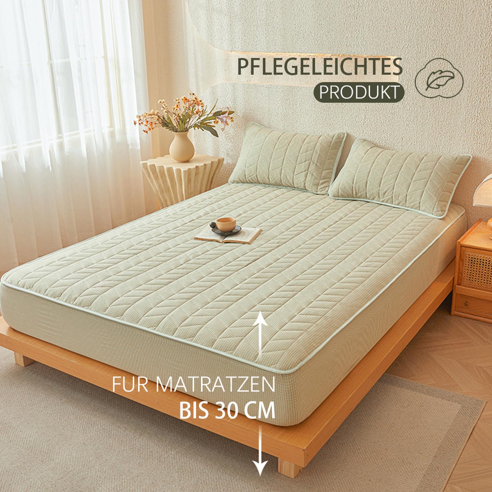 Spannbettlaken 120 x 200 + 30 cm Matratzenschoner Baumwolle Rosa | 100% Baumwolle Spannbettlaken Einzelbett 30cm Matratzenhöhe Rundumgummizug Atmungsaktiv schrumpffest Pflegeleichte Bettlaken