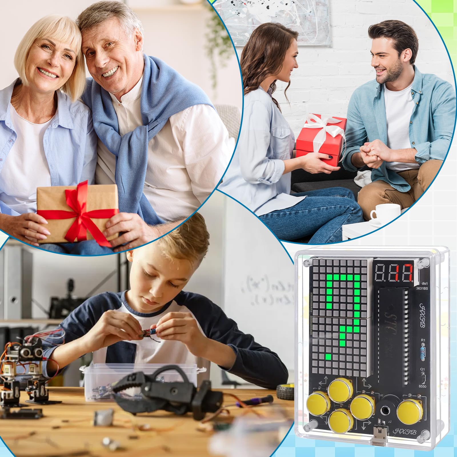 FAELNK Kit di Saldatura per Console di Gioco DIY Kit di Saldatura per Console di Gioco 7 in 1 Portatile DIY per Studenti Apprendimento e Uso Quotidiano