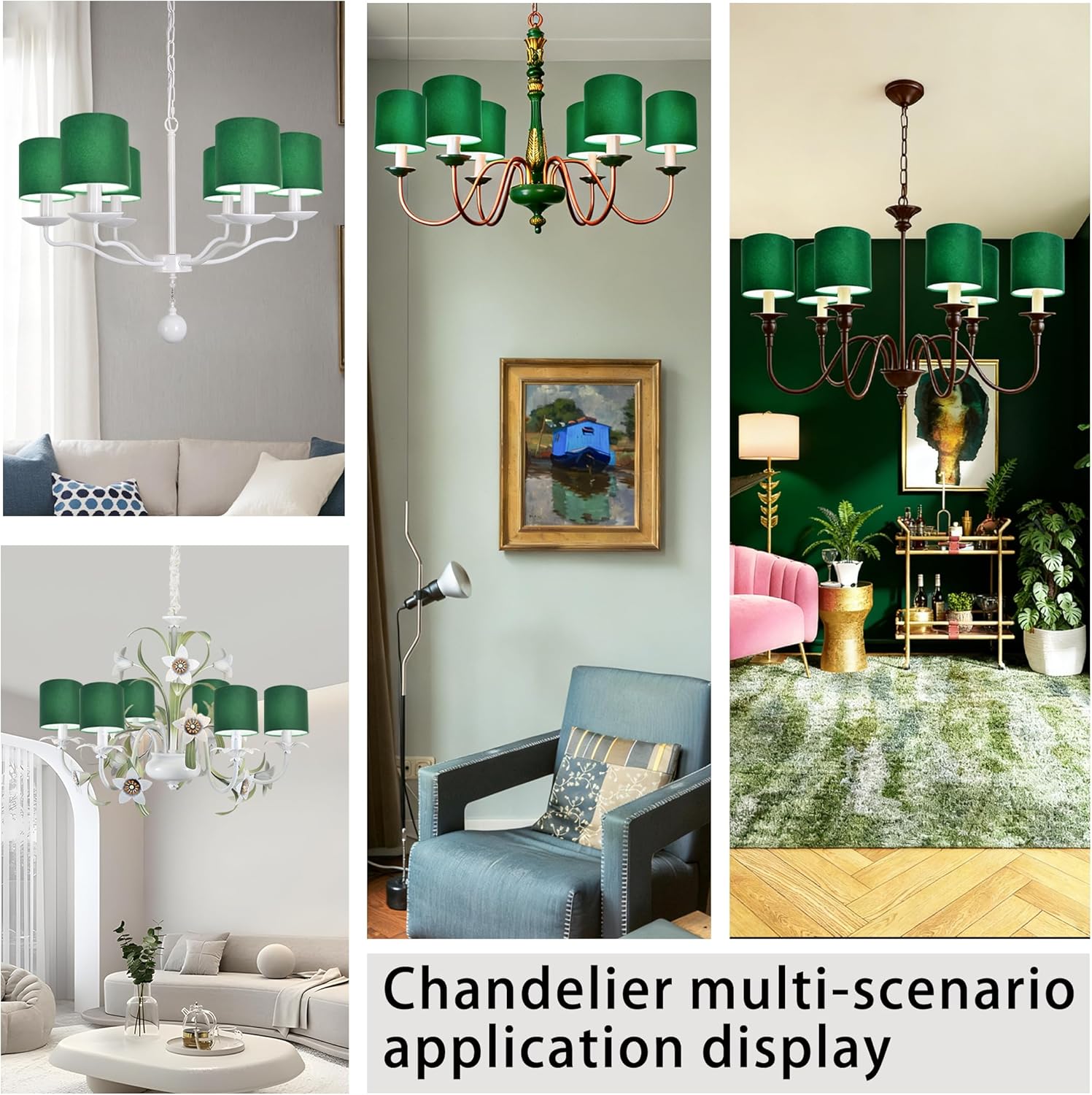 small lamp shades lamp cover Set of 6， Drum Shades for Wall Lamp，chandelier shades，small table lamp ，candle lamp shades，5.5"x 5.5"x5"，clip on lamp shade