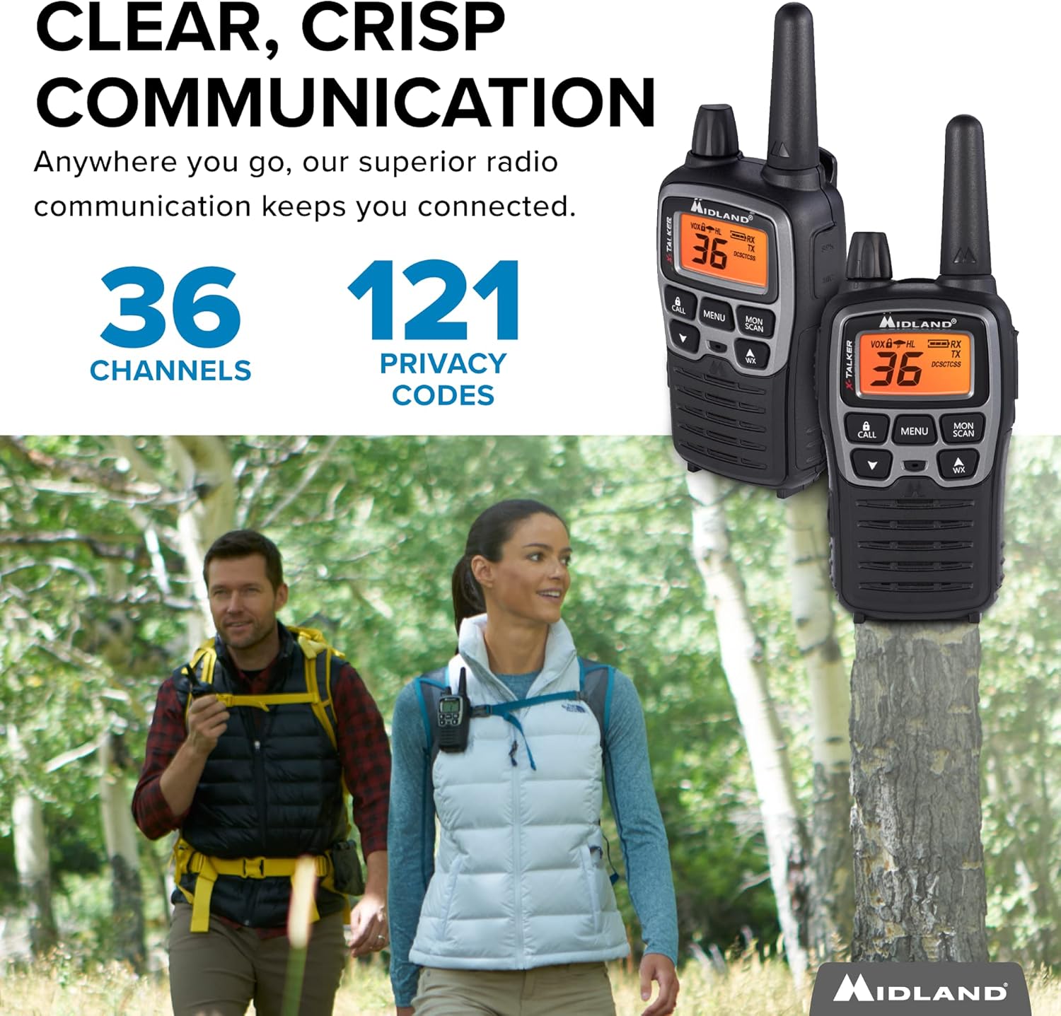 Discount 90% Midland - X-TALKER T77VP5, 36 Channel FRS Two-Way Radio - Up to 38 Mile Range Walkie Talkie, 121 Privacy Codes, and NOAA Weather Scan + Alert (Includes a Carrying Case and Headsets) (Black/Silver) Best Midland - X-TALKER T77VP5, 36 Channel FRS Two-Way Radio - Up to 38 Mile Range Walkie Talkie, 121 Privacy Codes, and NOAA Weather Scan + Alert (Includes a Carrying Case and Headsets) (Black/Silver)
