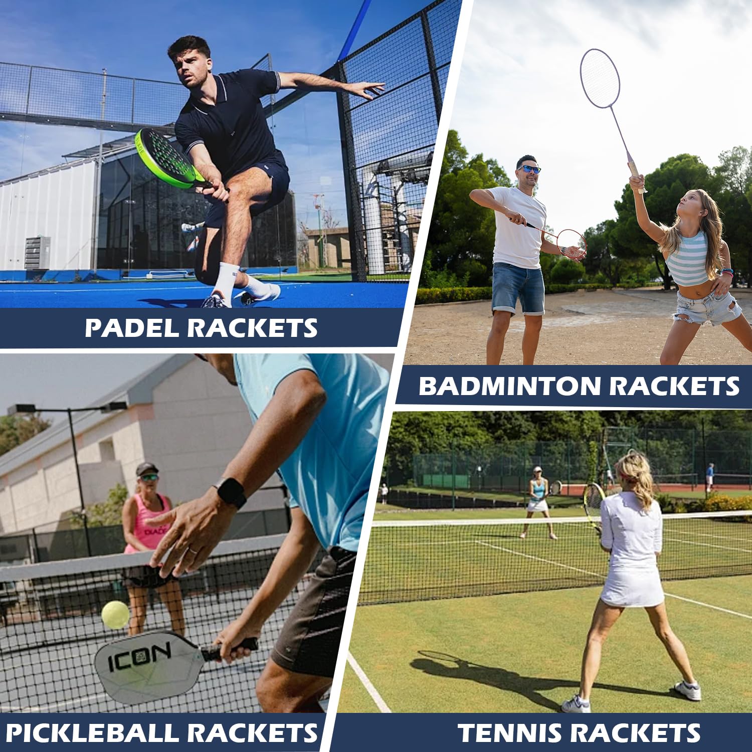 Tennistasche für Herren Damen Tennisrucksack mit Schuhfach ultra leichter Tennis Schlägertasche Padel Tasche für Badminton Pickleball Squash (Schwarz)