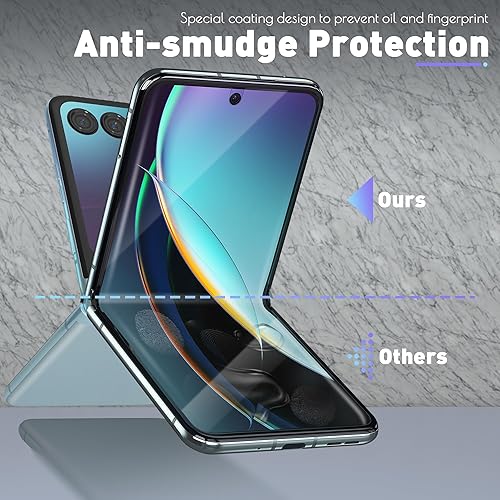 Miniatura 5 de Paquete de 3 protectores de pantalla interiores compatibles con Motorola Razr 2024, Razr+Razr Plus 2024, Razr 2023, Razr +Razr Plus 2023 HD