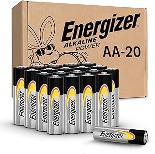 Energizer Alkaline Power AA Batteries (20 Pack), Double A Batteries Alkaline, Long-Lasting