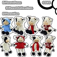 Vista 9 de RELIGES 9" Cute Cow Stuffed Animals Soft Cuddly Cow Plush Stuffed Animal Birthday Gifts for Boys and Girls, Plush Animal Decorations