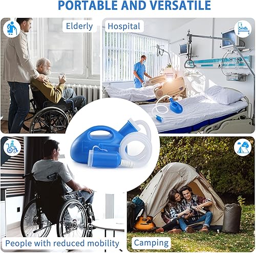 Miniatura 5 de ONEDONE Urinarios para hombres – Orinal portátil para hombres a prueba de derrames, botella de orina para hombre, botella de orina masculina