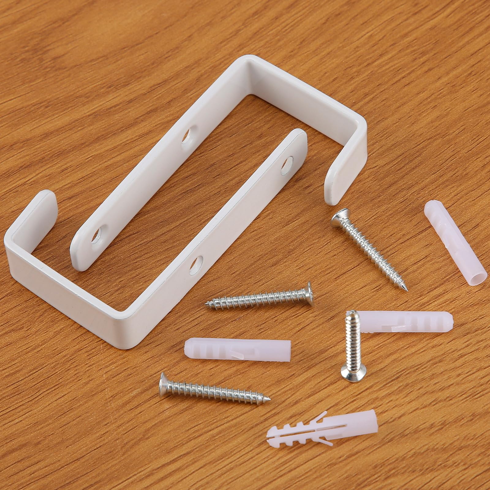4pcs Ganchos Resistentes para Pared en Forma de J, Gancho pared de Garaje Blanco Resistentes, Percheros, Ganchos para Abrigos,Soporte de Hierro Pared para Artículos Voluminosos