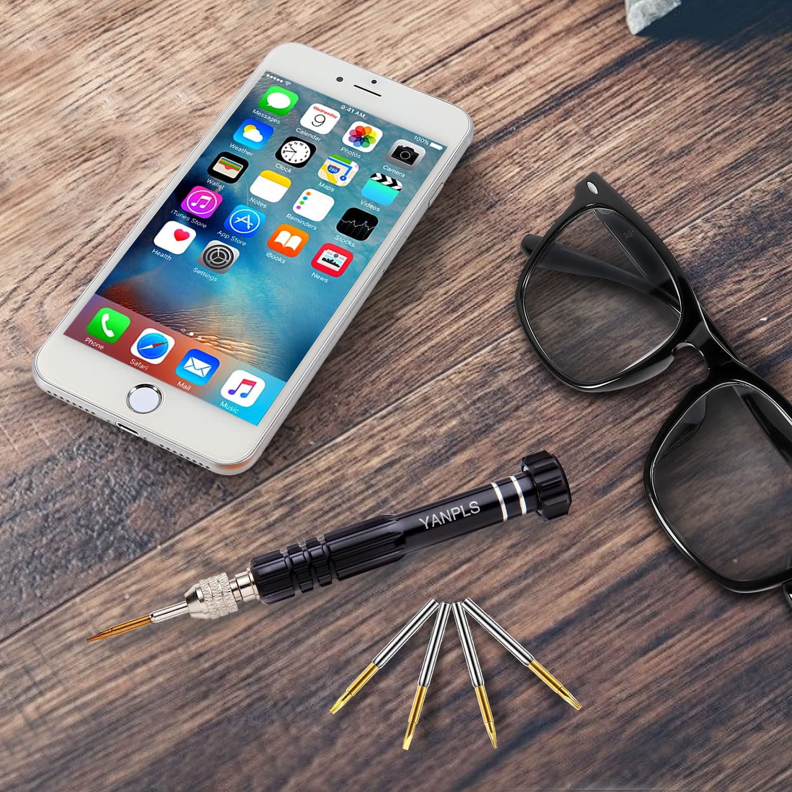 Juego de destornilladores para gafas de reloj pequeño, kit de destornilladores de reparación de lentes de microprecisión, juego de destornilladores pequeños para electrónica, gafas de sol,