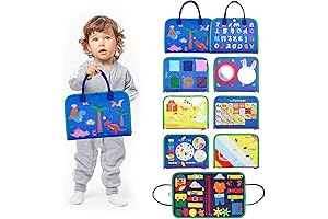 Montessori-Inspired Busy Book for Infants and Toddlers - Belosha Sensory Learning Binder...