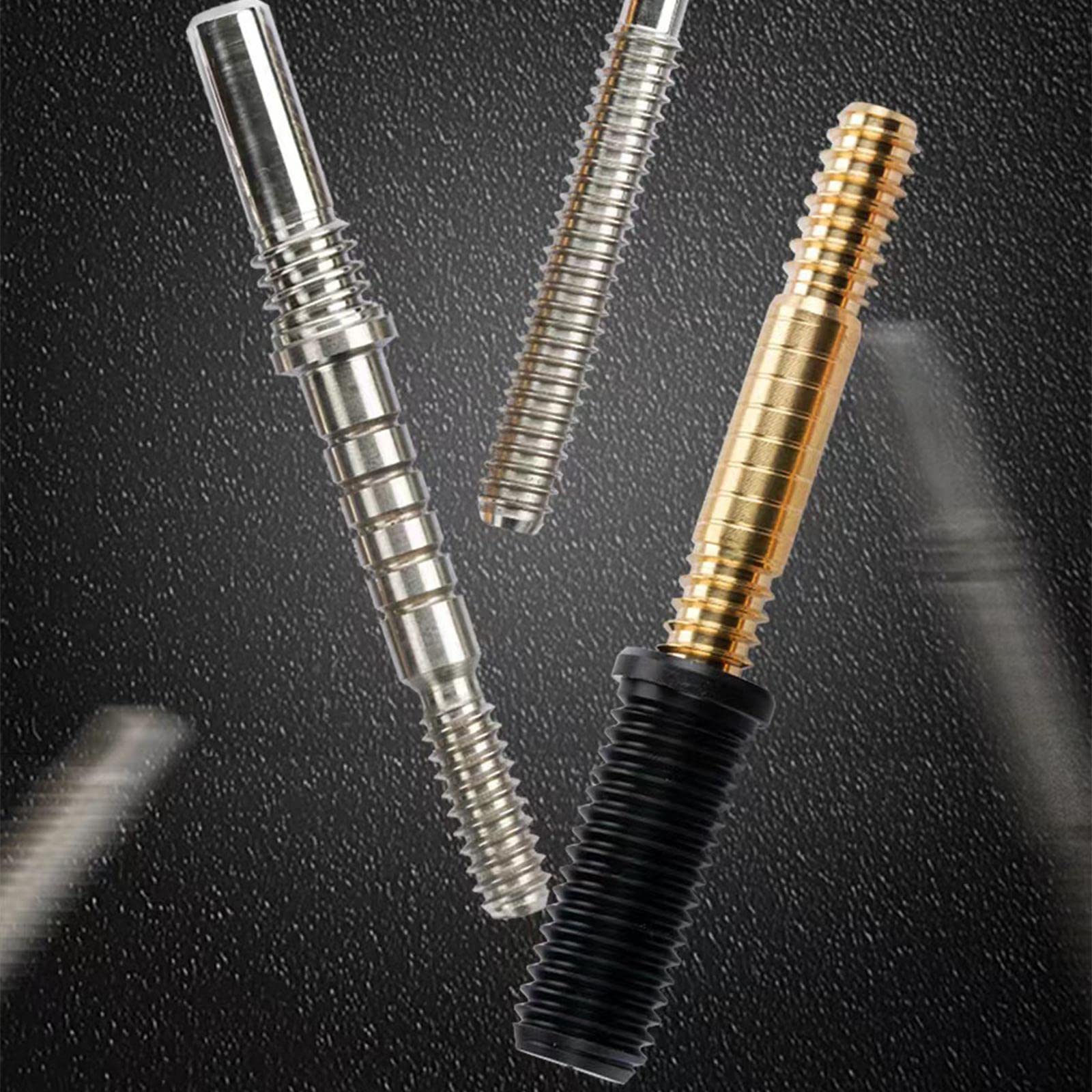 B Baosity Billiards Pool Cue Joint Pin Insert Pool Cue Joint Screws Lightweight Sturdy Easy Install Metal Shaft Fittings Billiards Accessories, for 3/8 * 10