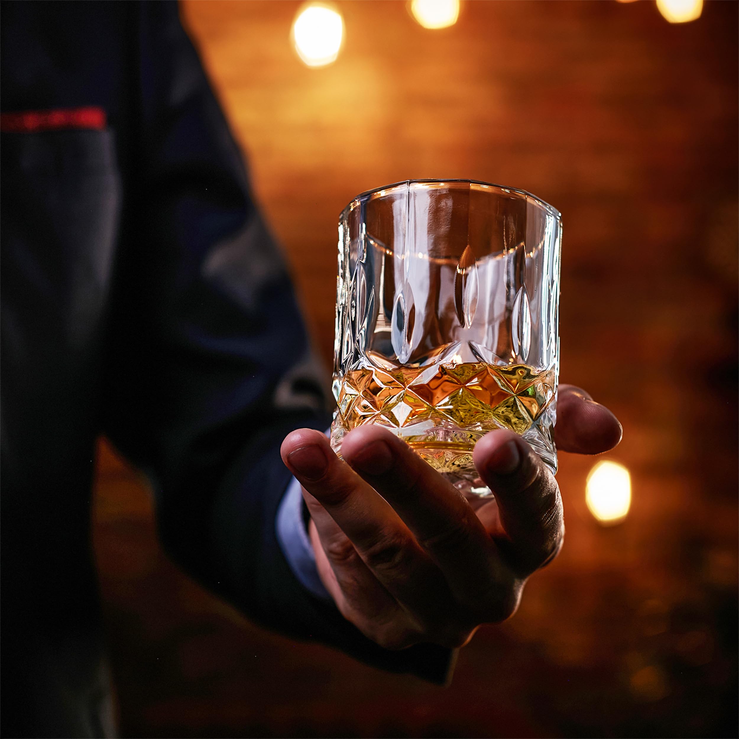 Whisiskey - Set di bicchieri da whisky - 4 bicchieri da whisky x 310ml - Regalo uomo - Casa - Occasione speciale
