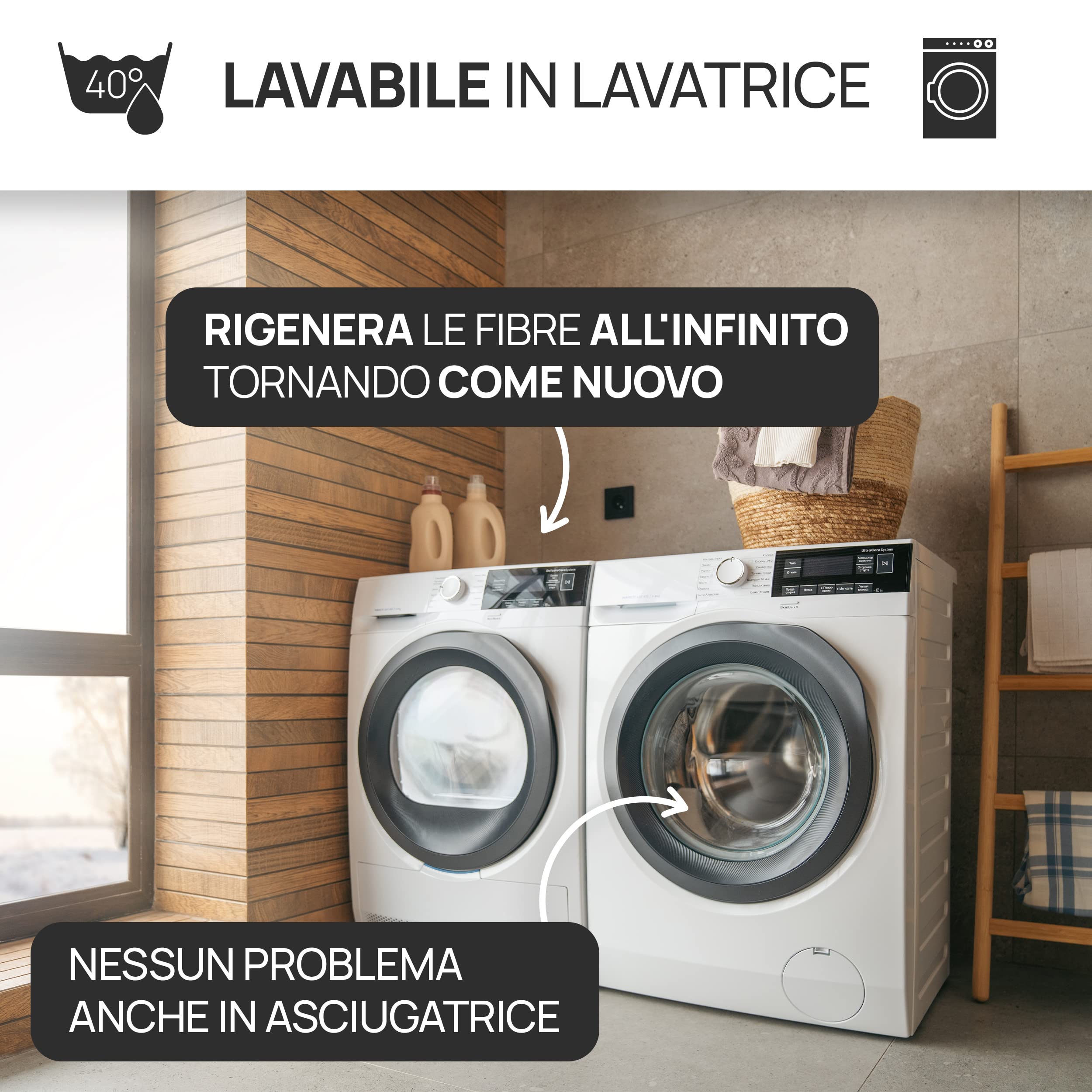 Aladino il tappeto Magico Zerbino Originale Interno/Esterno per Casa, Bagno & Cucina – Antiscivolo, Lavabile, Ultra Assorbente, Disponibile in diverse misure e colori, Made in Italy 43x60cm,Grigio