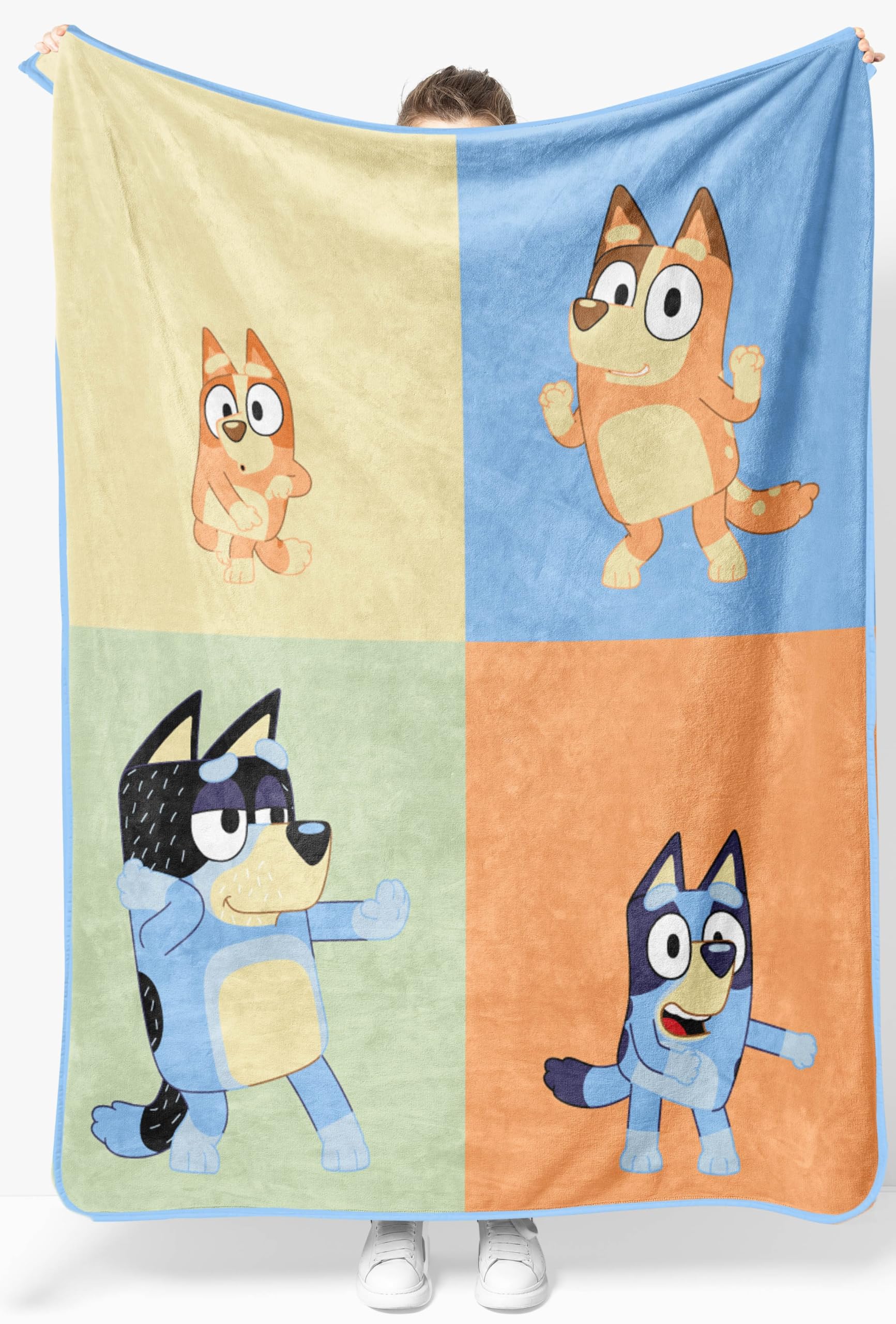 Plaid enfant Bluey et Bingo idéal pour les soirées cinéma en famille au salon