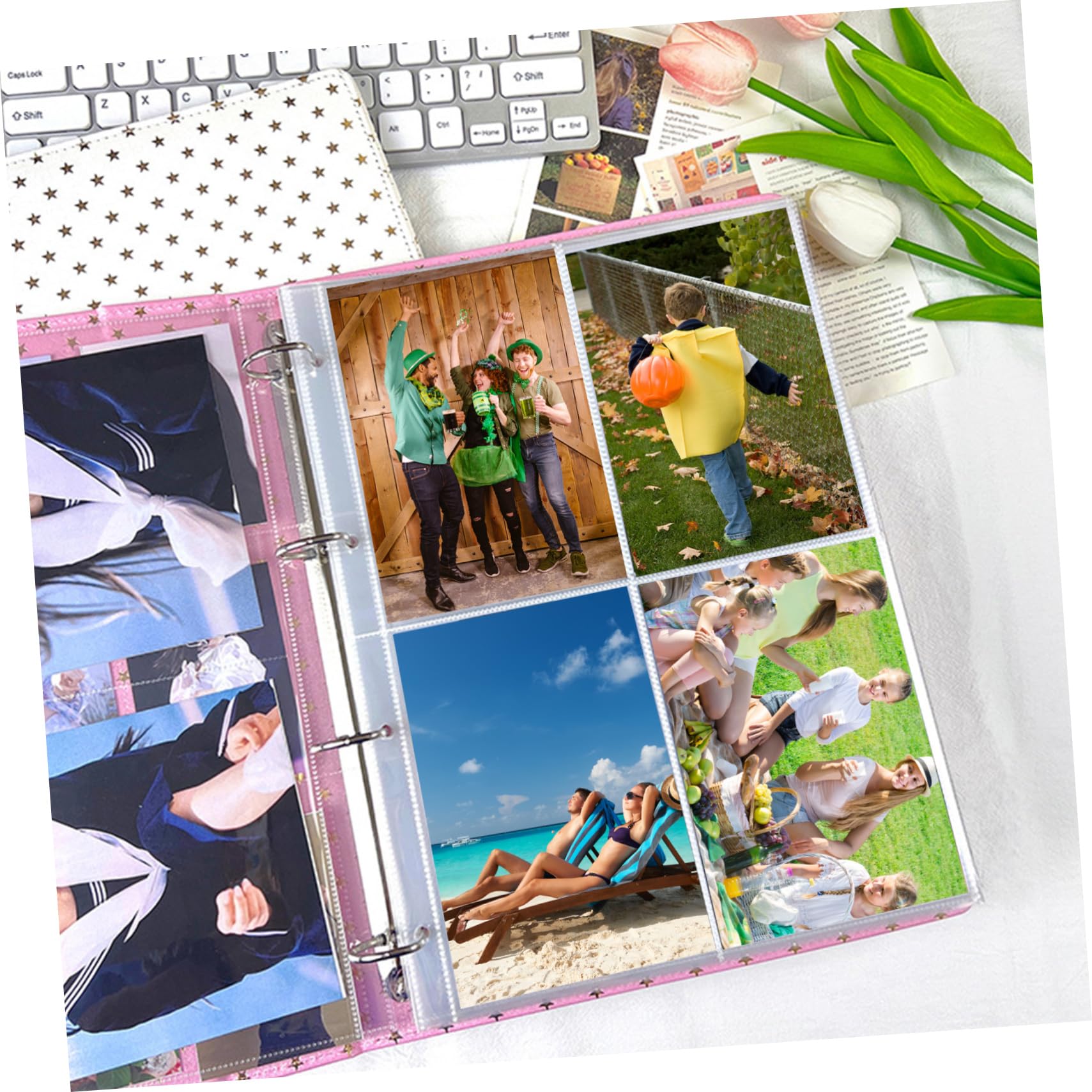 Happyyami 60stücke Klarsichthüllen Für Transparente Sammelblätter Mit Fächern Praktische Schutzseiten Für Postkarten Und Sammlerstücke Für Binder Und Alben