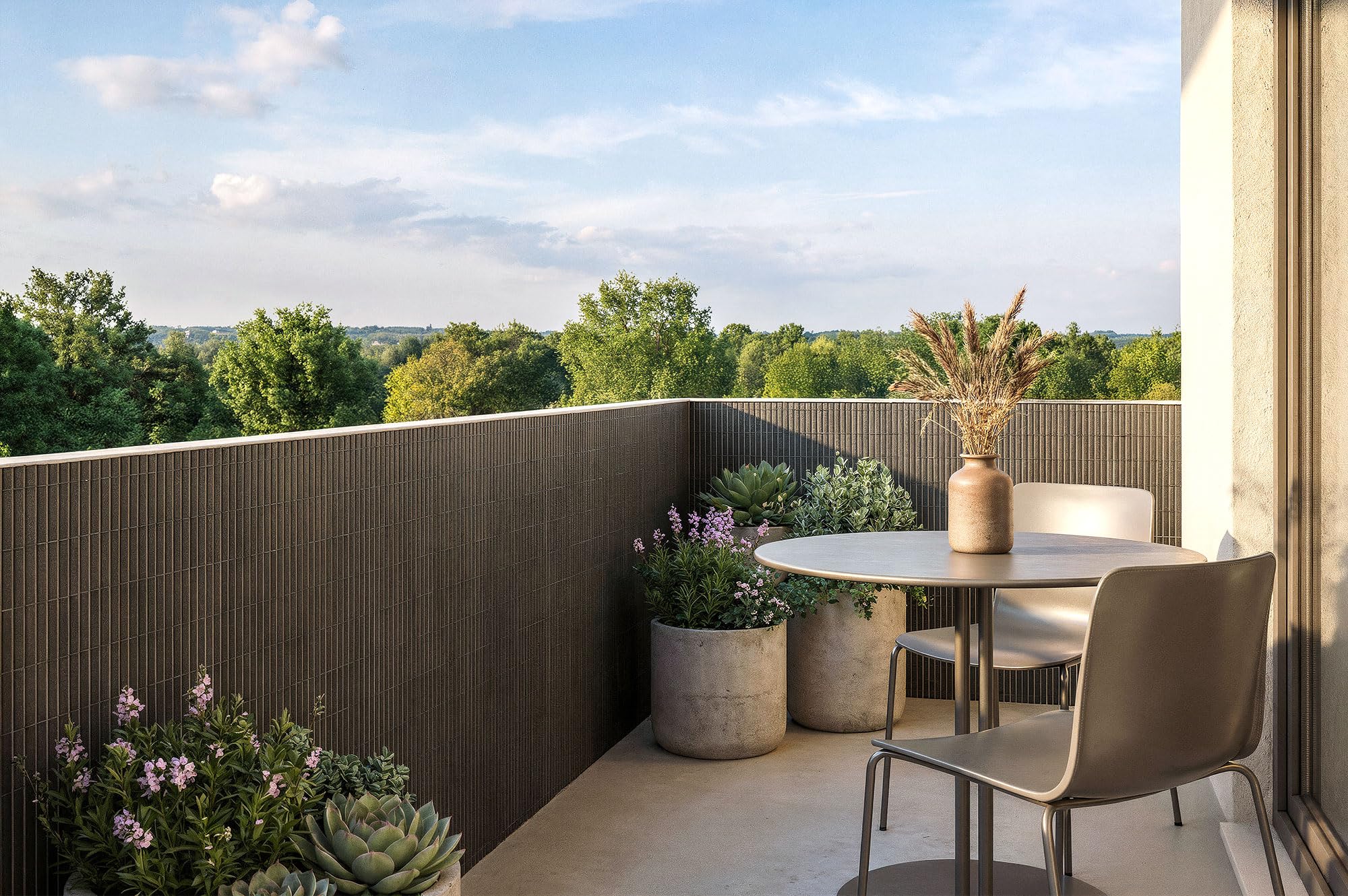CASANOOV Canisse PVC VISO 3x1,2 m 3,6 m² Gris Anthracite Brise Vue Occultation 95% Lames 30 mm Résistant UV Haute Qualité Balcon Terrasse Durable Densité 1,6 kg/m² Fil Métallique Renforcé