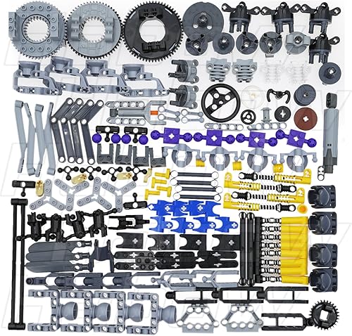 Miniatura 1 de 192pcs Technic-Parts Axle-Pin-Connector Compatible con Lego-Technic, Ruedas Link Chain Steering Technic-Spension Engine Technic Actuador lineal