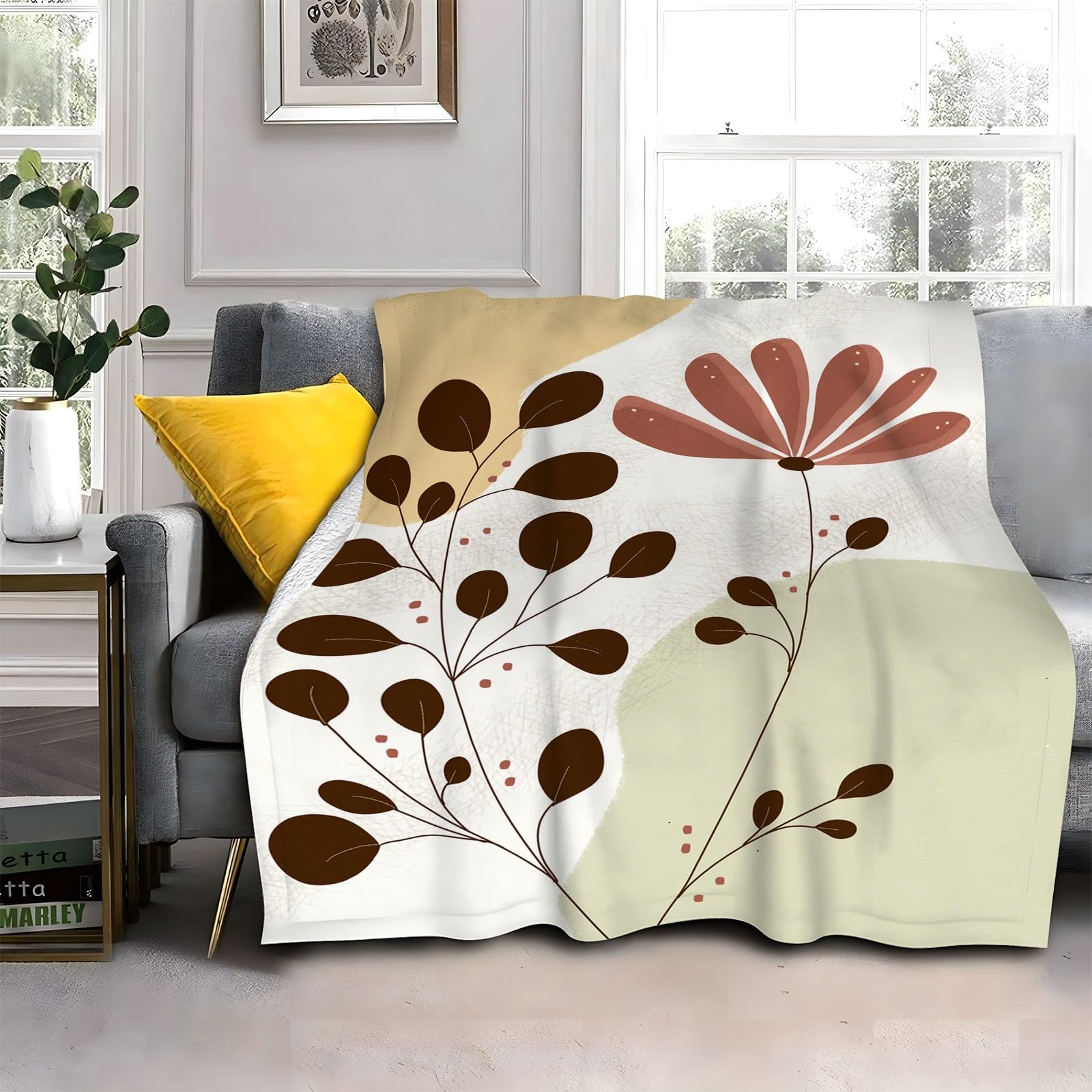 Kwiat Koce Nordic Style Koce Łóżko Pojedyncze Ciepło Miękkie Koce Sofa Puszysty Flanelowy 180 x 200 cm Na Wszystkie Pory Roku