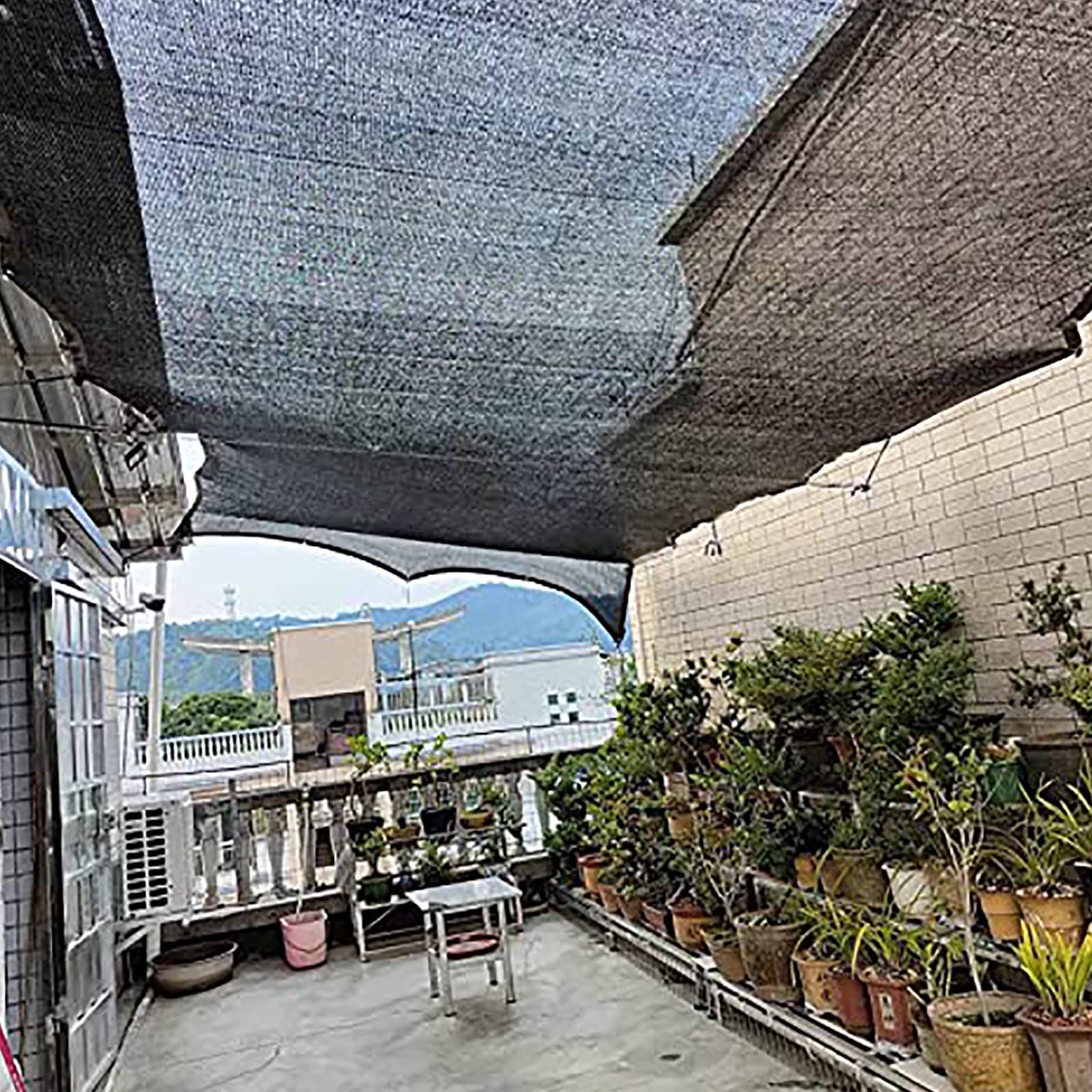 Outdoor Sun e Net, polyéthylène haute qualité, protection UV avec œillets, idéal pour serre, grange, piscine et couverture végétale (taille : 5 x 7 m / 16x23ft)