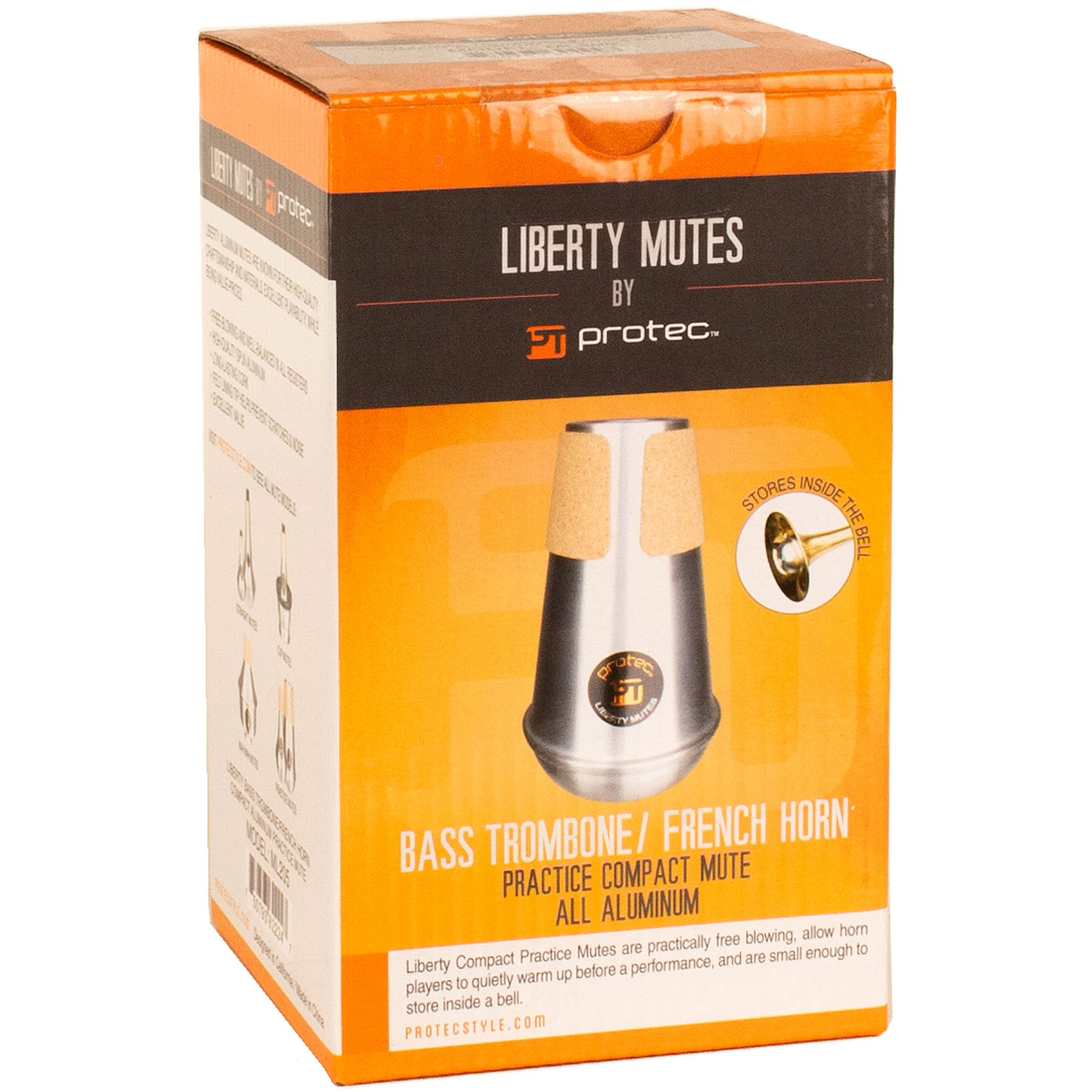 Protec ML205 Liberty Bass Trombone/French Horn Aluminum Practice Mute, Silver - Image 4