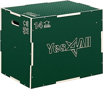 Yes4All トレーニングボックス Amazon.com : Yes4All 3-in-1 Soft-Padded Plyo Box With Wooden